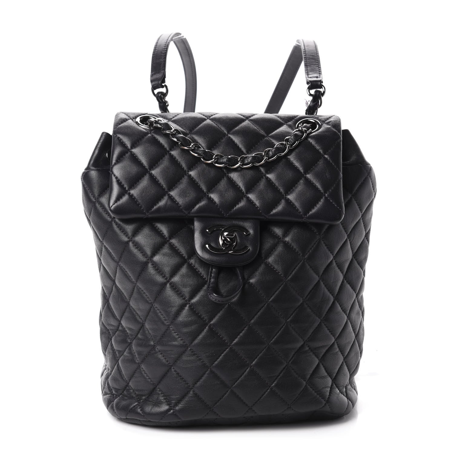 Chanel Lambskin Quilted Small Urban Spirit Backpack Navy 1 of 10