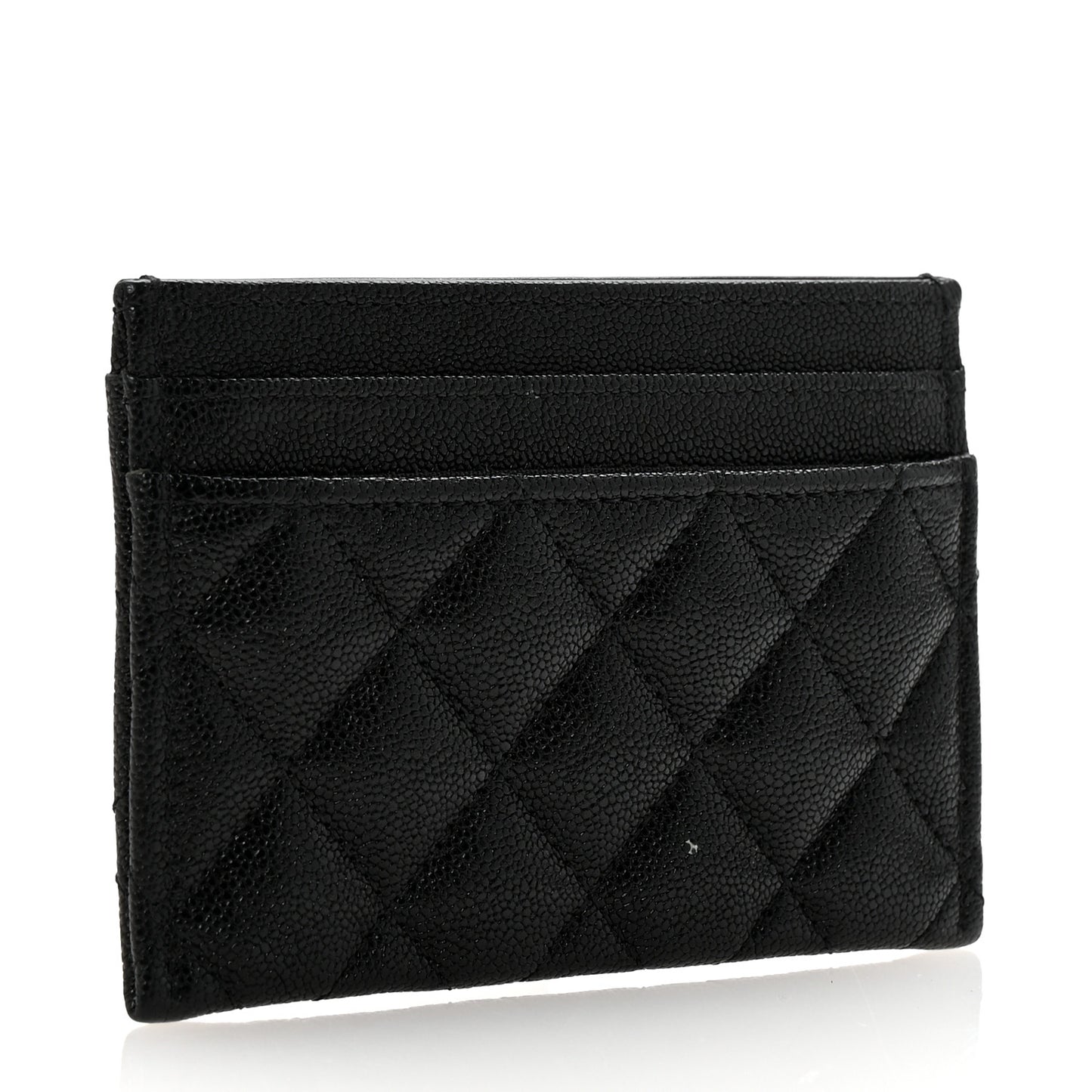 Caviar Quilted Boy Card Holder Black