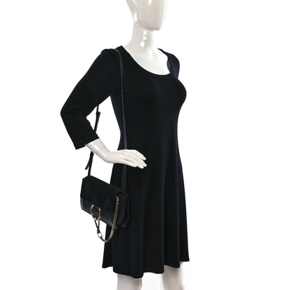 Chloe Suede Calfskin Small Faye Shoulder Bag Black 2 of 10