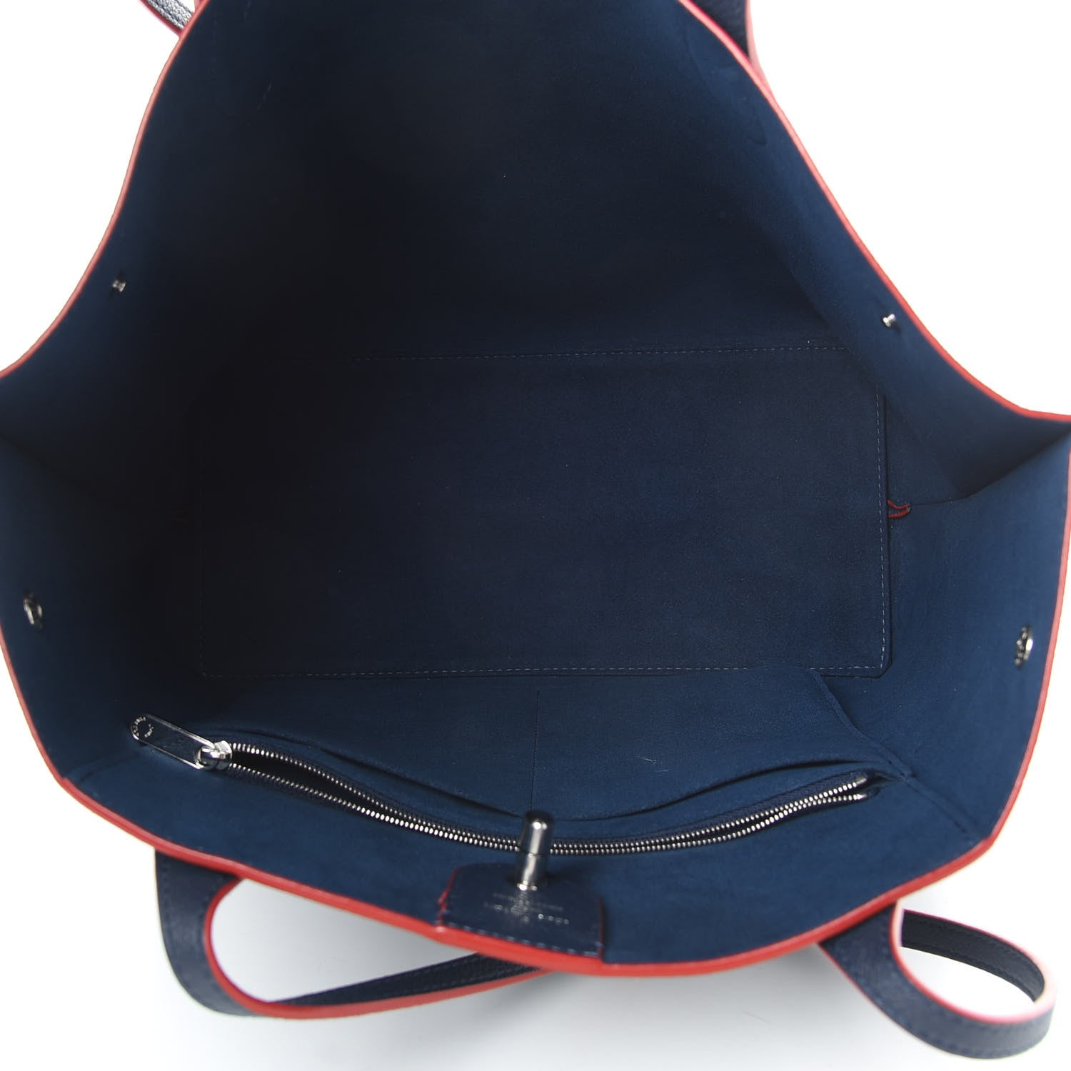 Louis Vuitton Calfskin Lockme Go Tote Marine Rouge 5 of 14