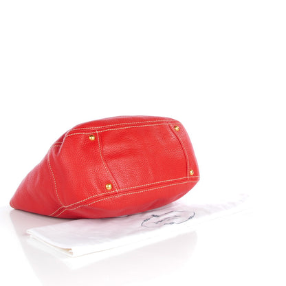 Prada Vitello Daino Hobo Rosso 4 of 9