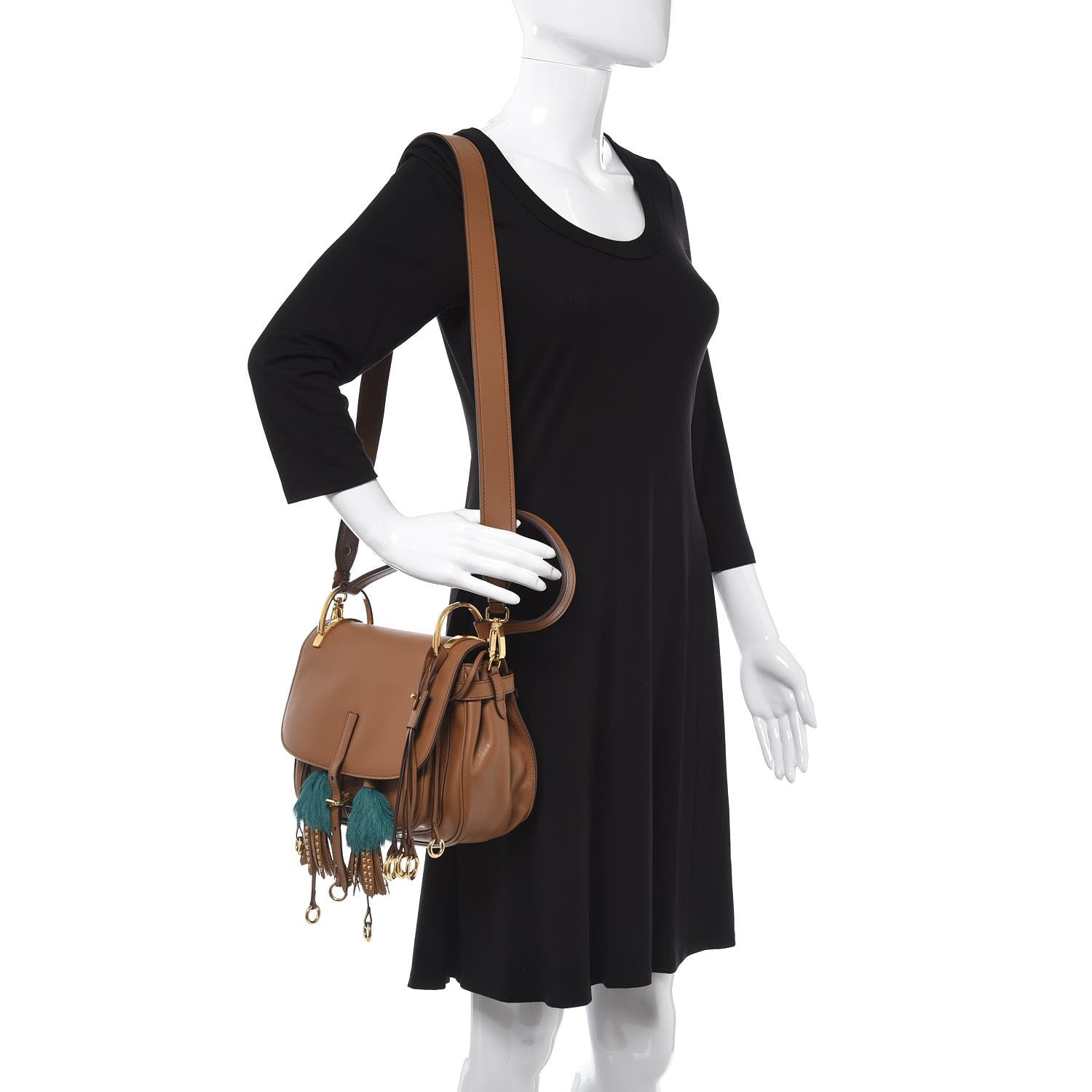 Prada City Calf Fringe Corsaire Bag Cannella 2 of 6