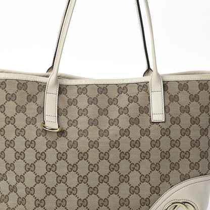 Gucci Monogram Medium New Britt Tote Off White 6 of 8