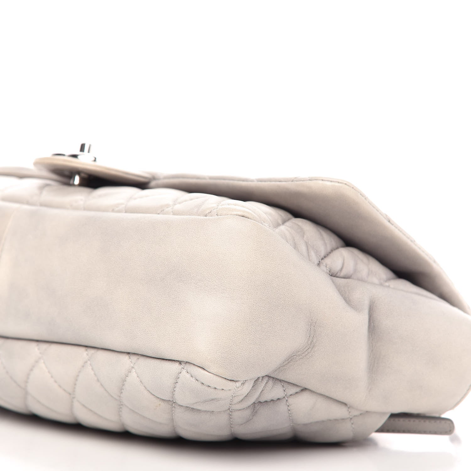 Chanel Lambskin Quilted Jumbo Coco Rain Flap Grey 7 of 12