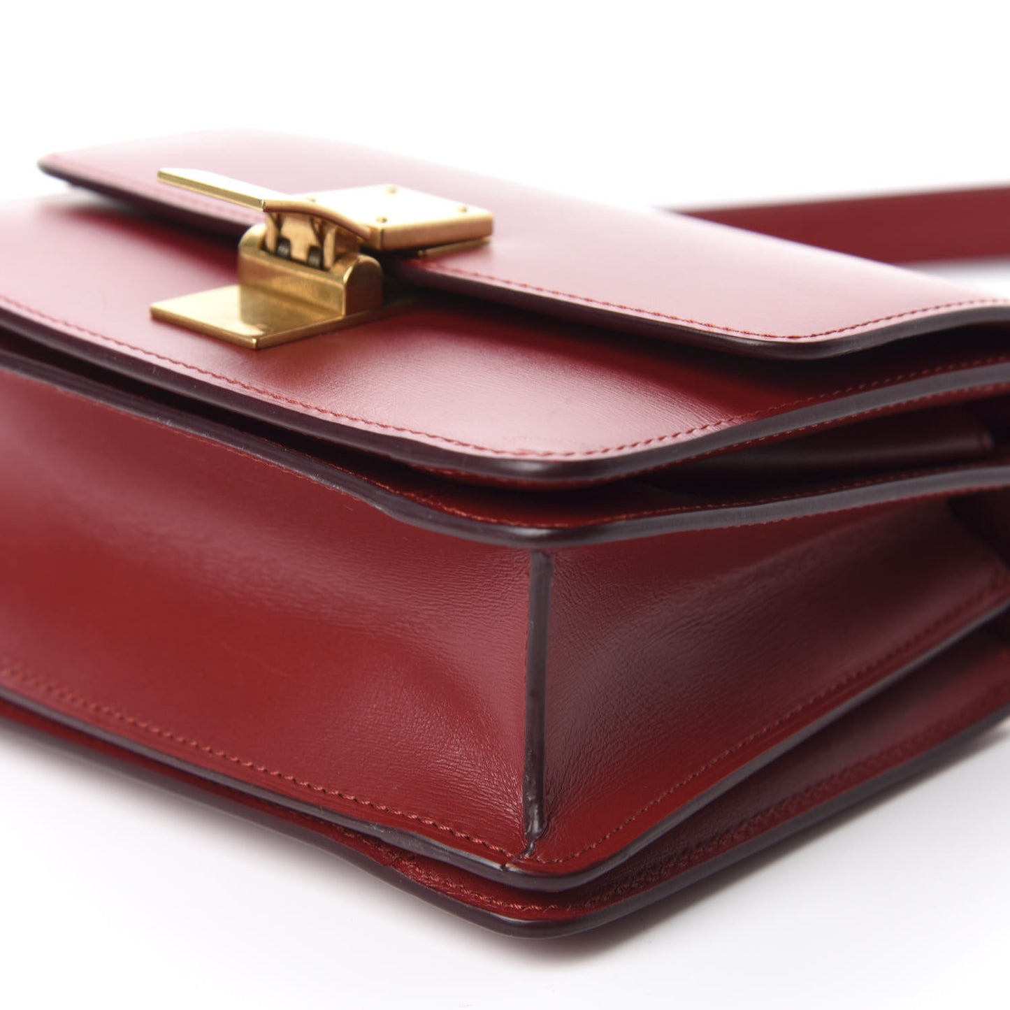 Box Calfskin Small Classic Box Flap Bag Red
