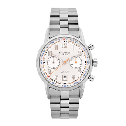 Tiffany Stainless Steel 42mm CT60 Chronograph Automatic Watch 1 of 5