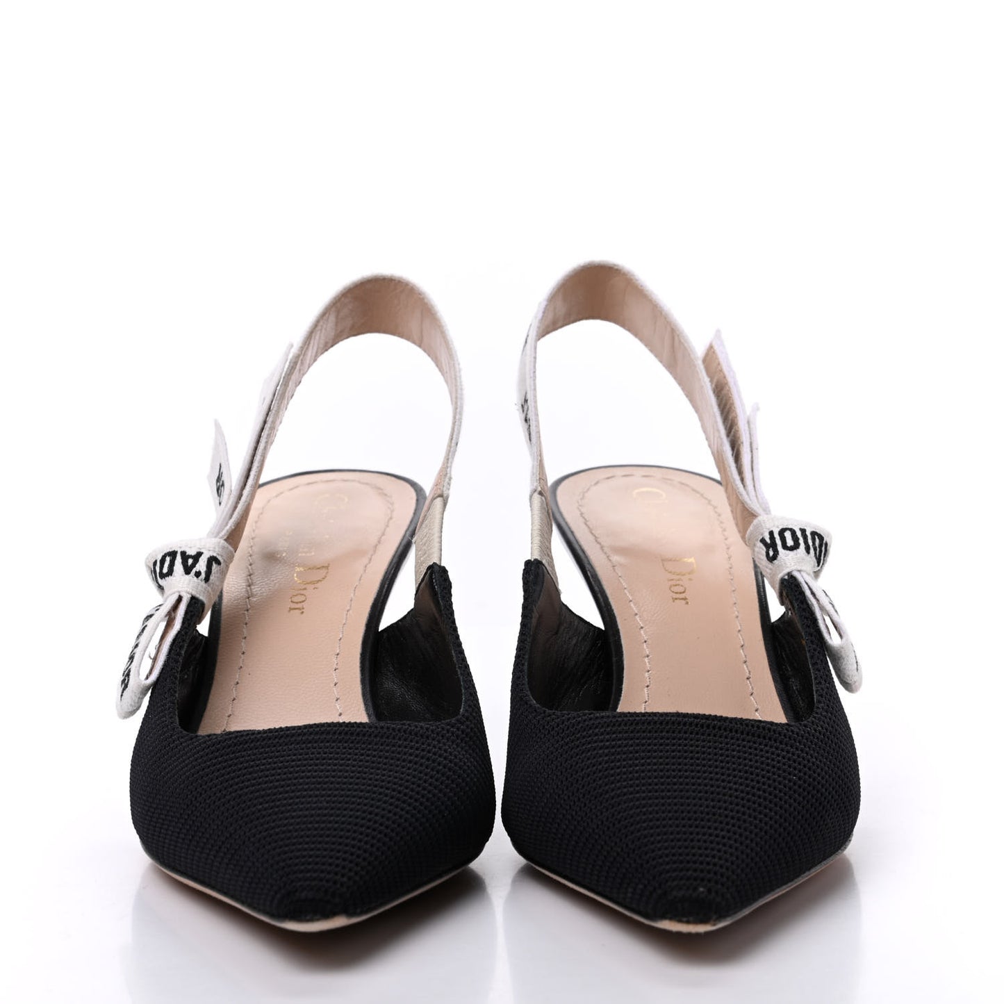 Technical Canvas Ribbon J Adior Slingback 65mm Pumps 35.5 Black