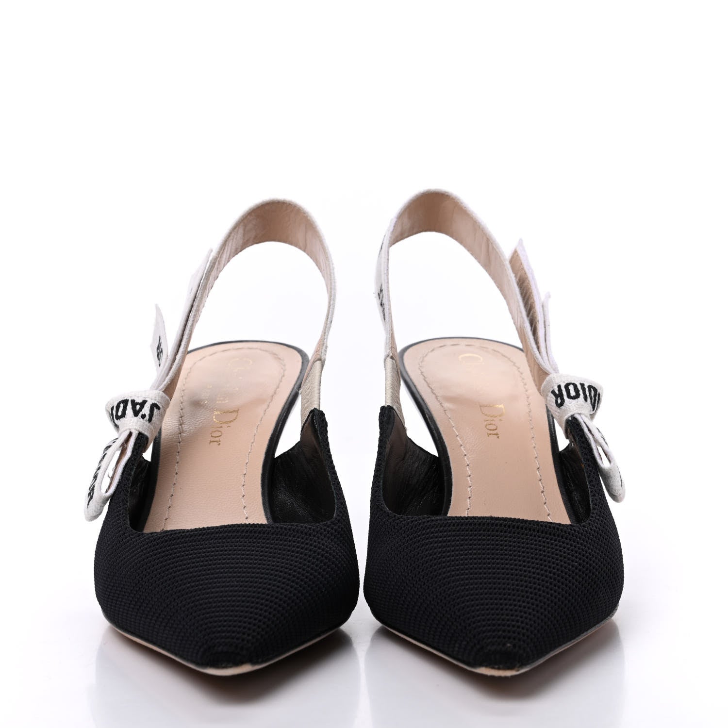 Christian Dior Technical Canvas Ribbon J Adior Slingback 65mm Pumps 35.5 Black 2 of 11