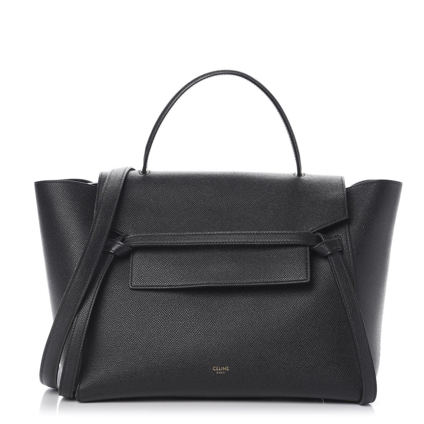 Grained Calfskin Mini Belt Bag Black