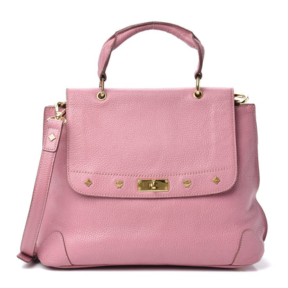 MCM Calfskin Studded Crossbody Pink 1 of 9