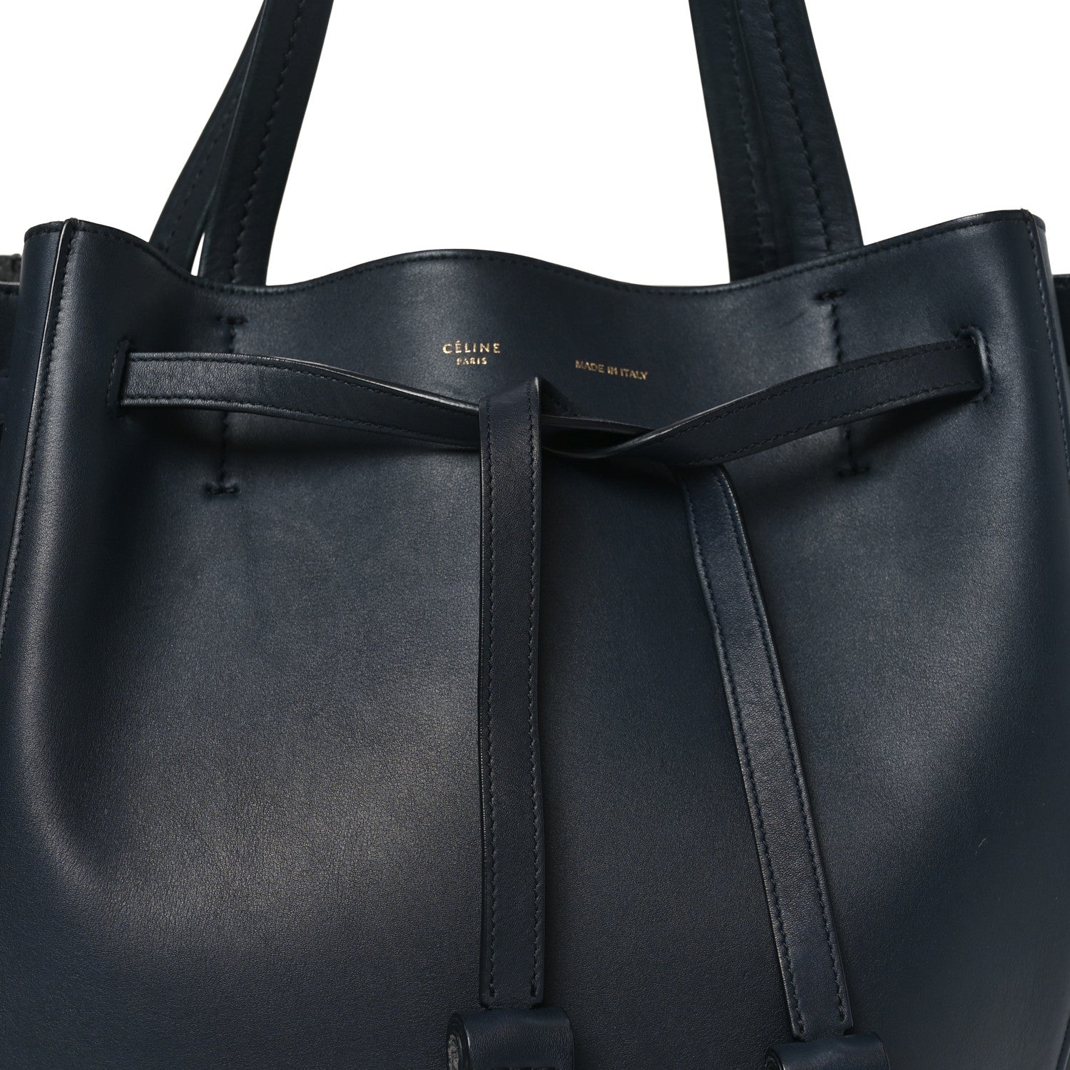 Celine Smooth Calfskin Small Tassel Cabas Phantom Black 7 of 9