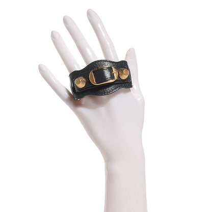 Balenciaga Agneau Arena Giant Gold Bracelet Small Anthracite 2 of 7