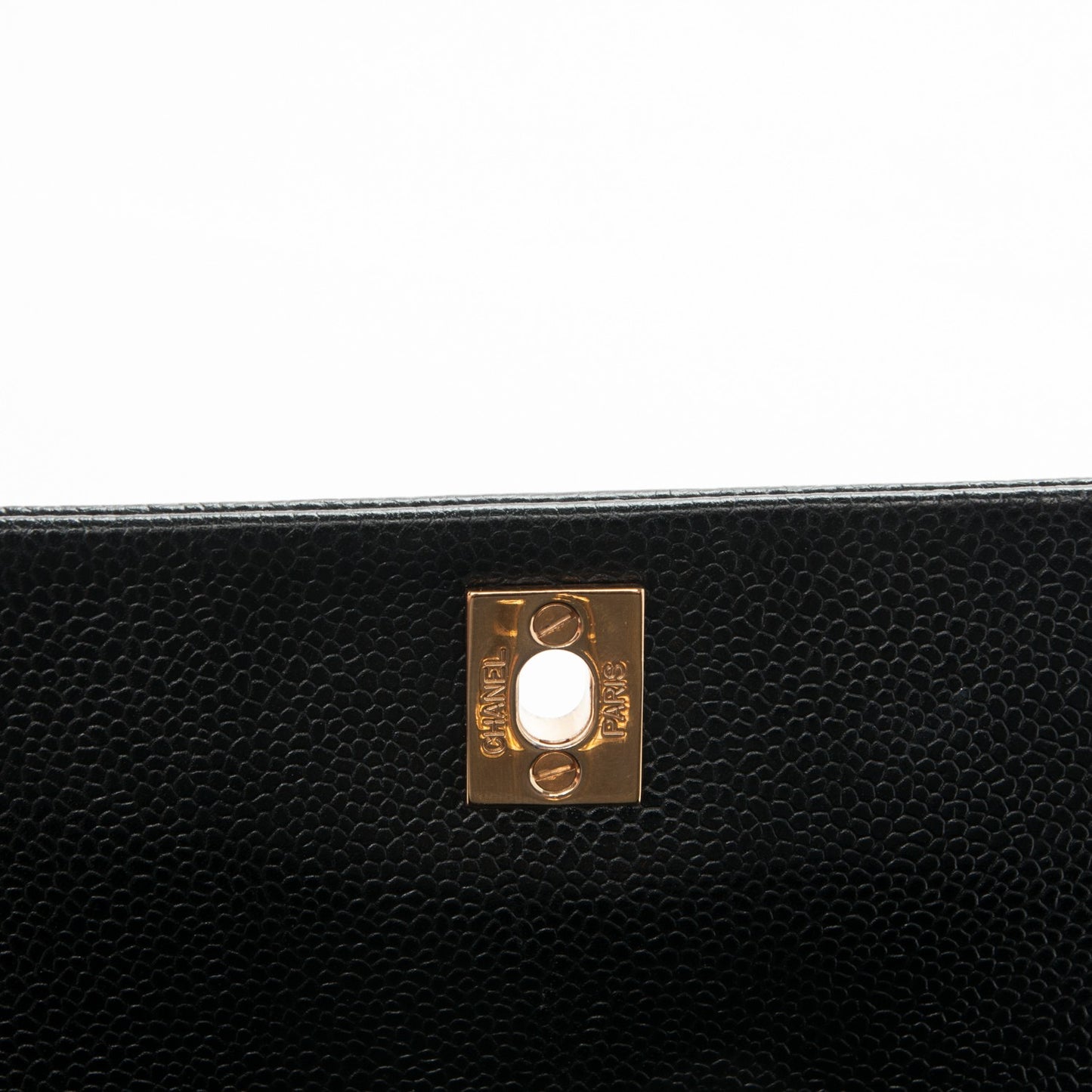Caviar Flap Shoulder Bag Black
