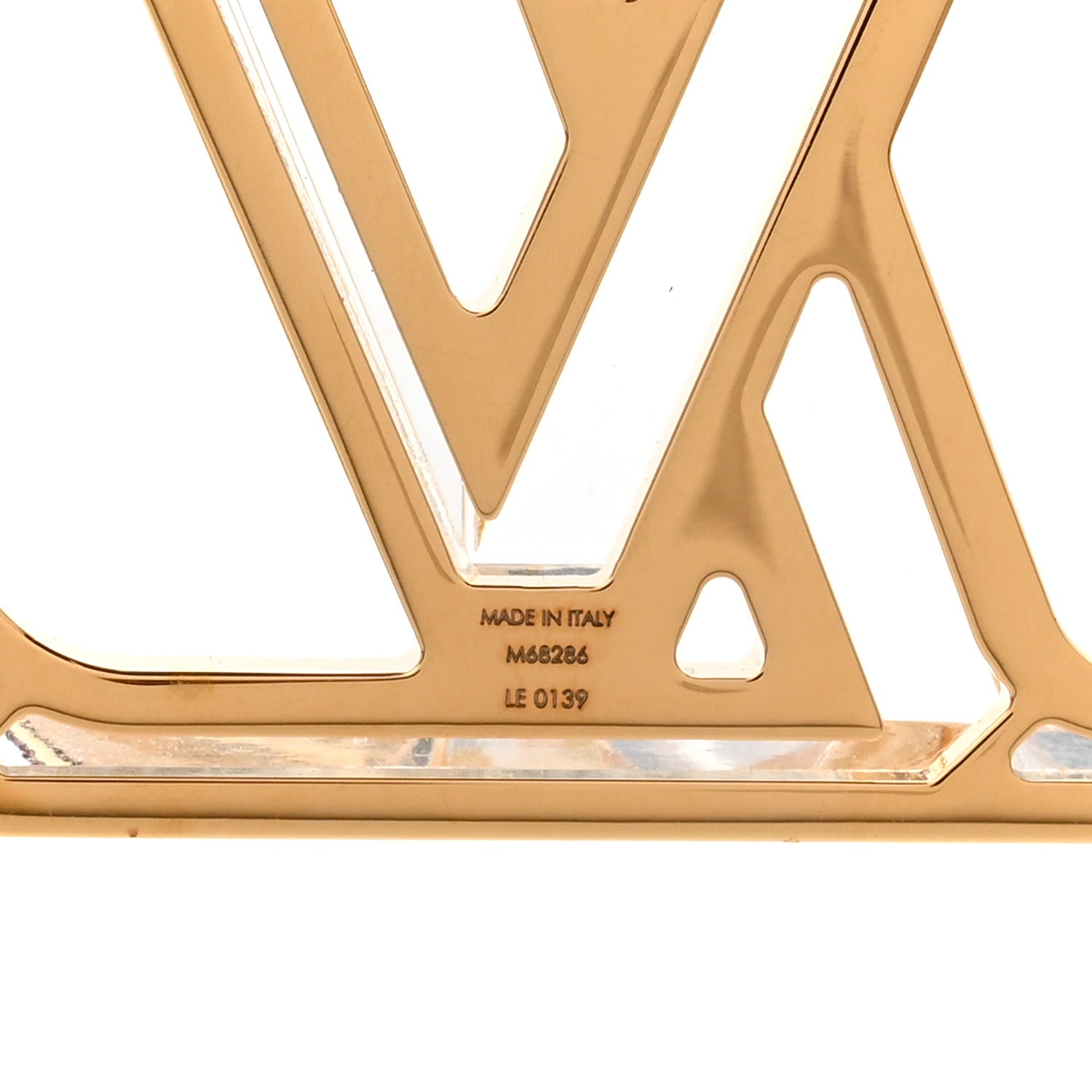 Louis Vuitton Plexiglass Prism LV Bag Charm Key Holder Gold 5 of 8