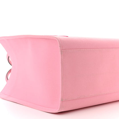 Versace Canvas Suppler Calfskin Cabas GV Signature Tote Pink 8 of 12
