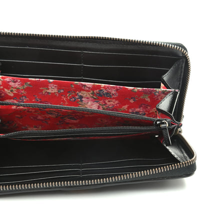 Gucci Calfskin Web Trapuntata GG Zip Around Wallet Black 5 of 9