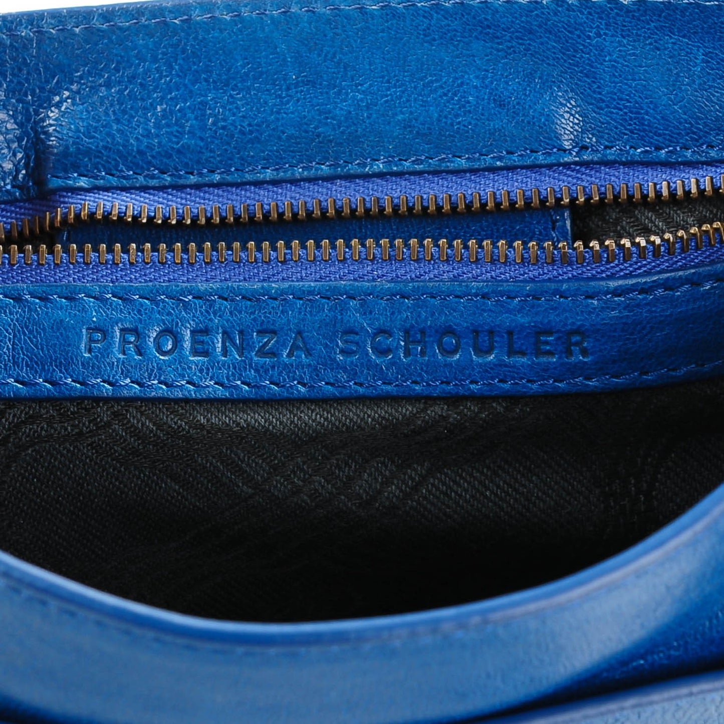 Lambskin PS1 Pouch Messenger Bag Peacock Blue
