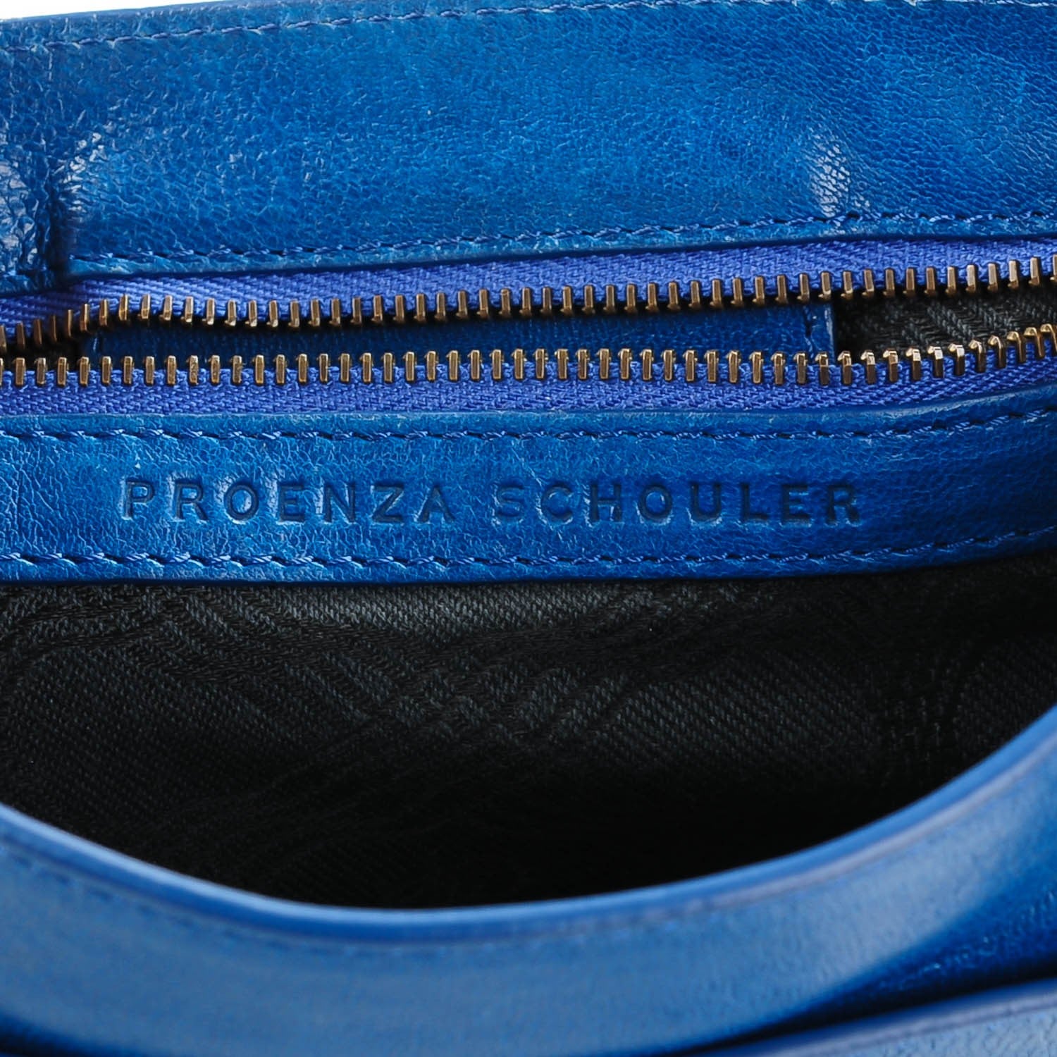 Proenza Schouler Lambskin PS1 Pouch Messenger Bag Peacock Blue 6 of 8