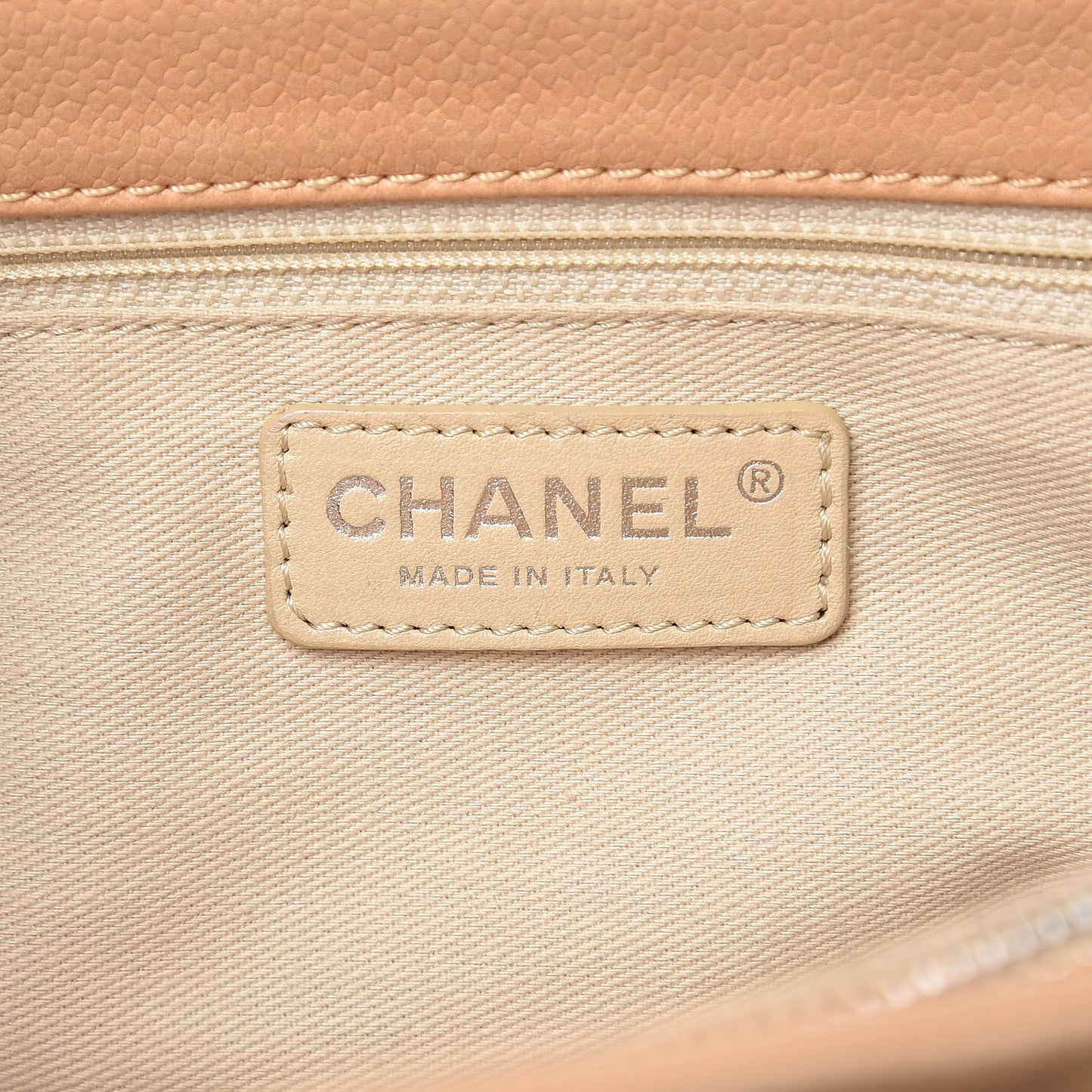 Caviar Quilted Grand Shopping Tote GST Beige
