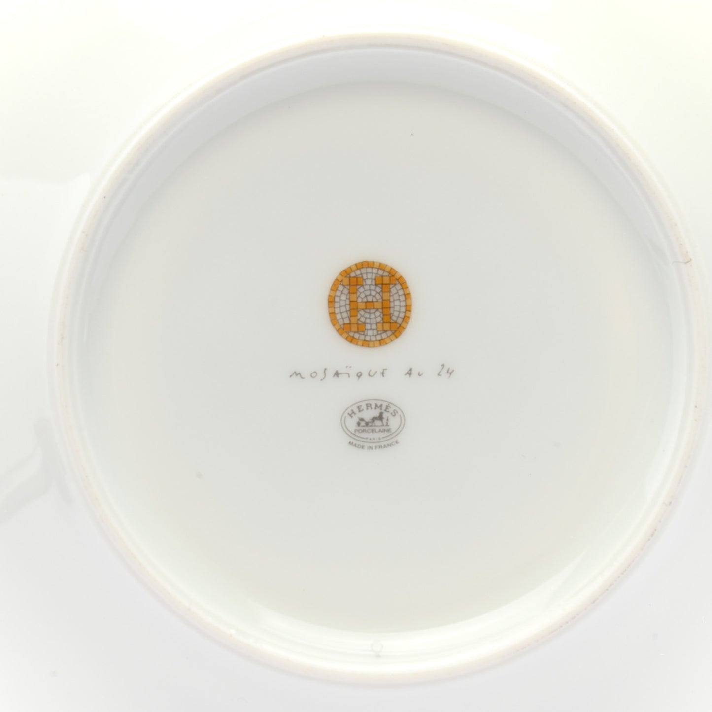 Porcelain Mosaique Au 24 Gold Breakfast Cup And Saucer Set Of 2