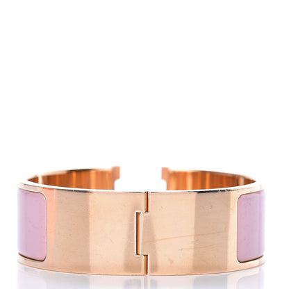 Hermes Enamel Wide Clic Clac H Bracelet PM Rose Nacarat 3 of 6