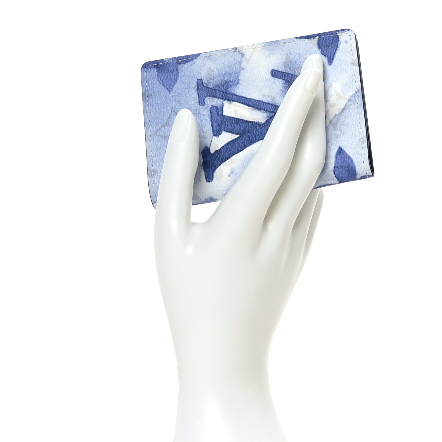 Monogram Watercolor Pocket Organizer Blue