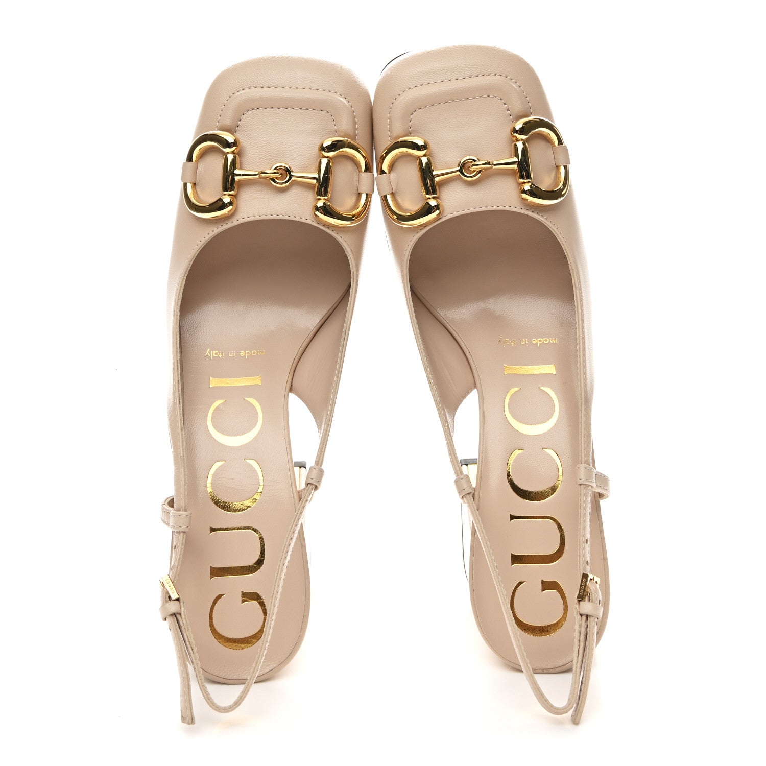 Gucci Malaga Kid Horsebit 75mm Slingback Pumps 35 Skin Rose 2 of 9