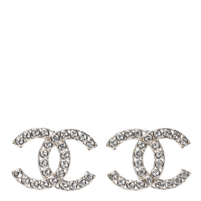 Chanel Crystal CC Earrings Gold 1 of 6