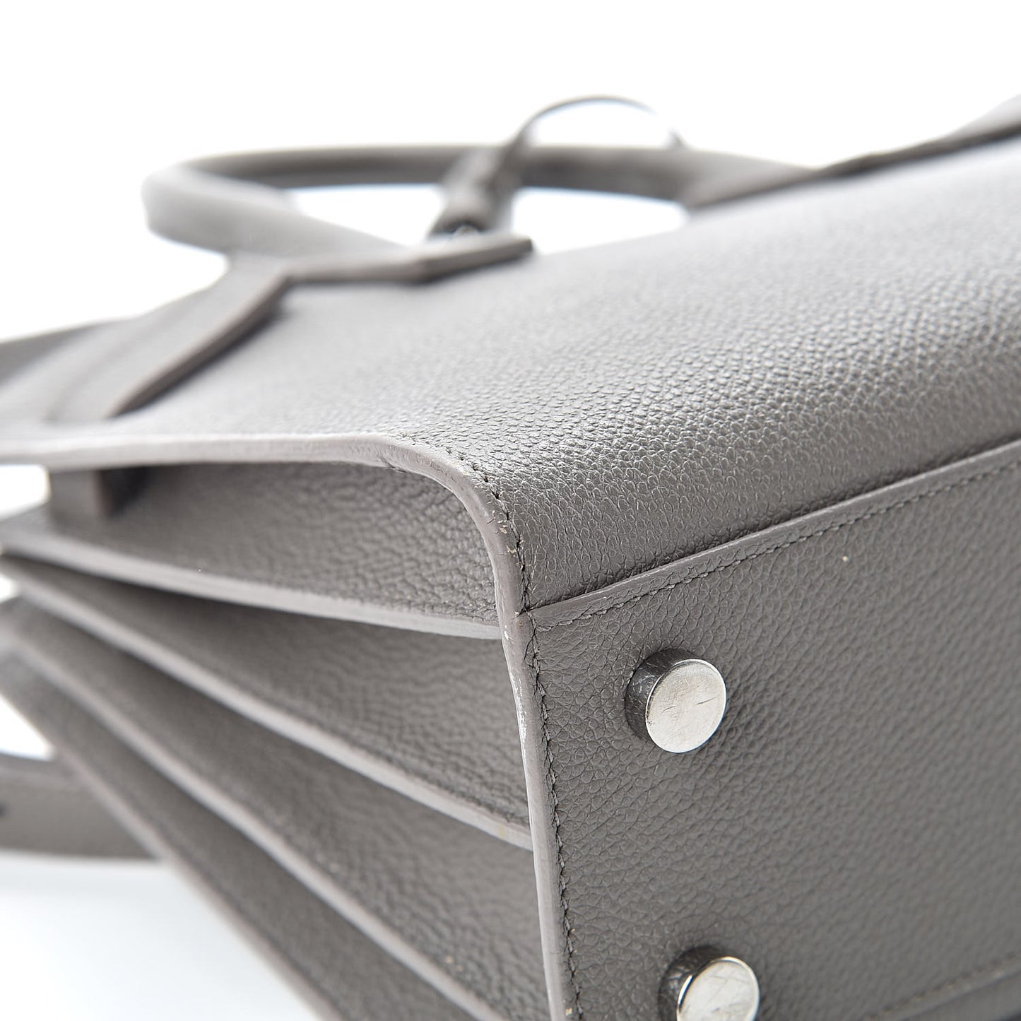 Grained Calfskin Nano Sac De Jour Fog
