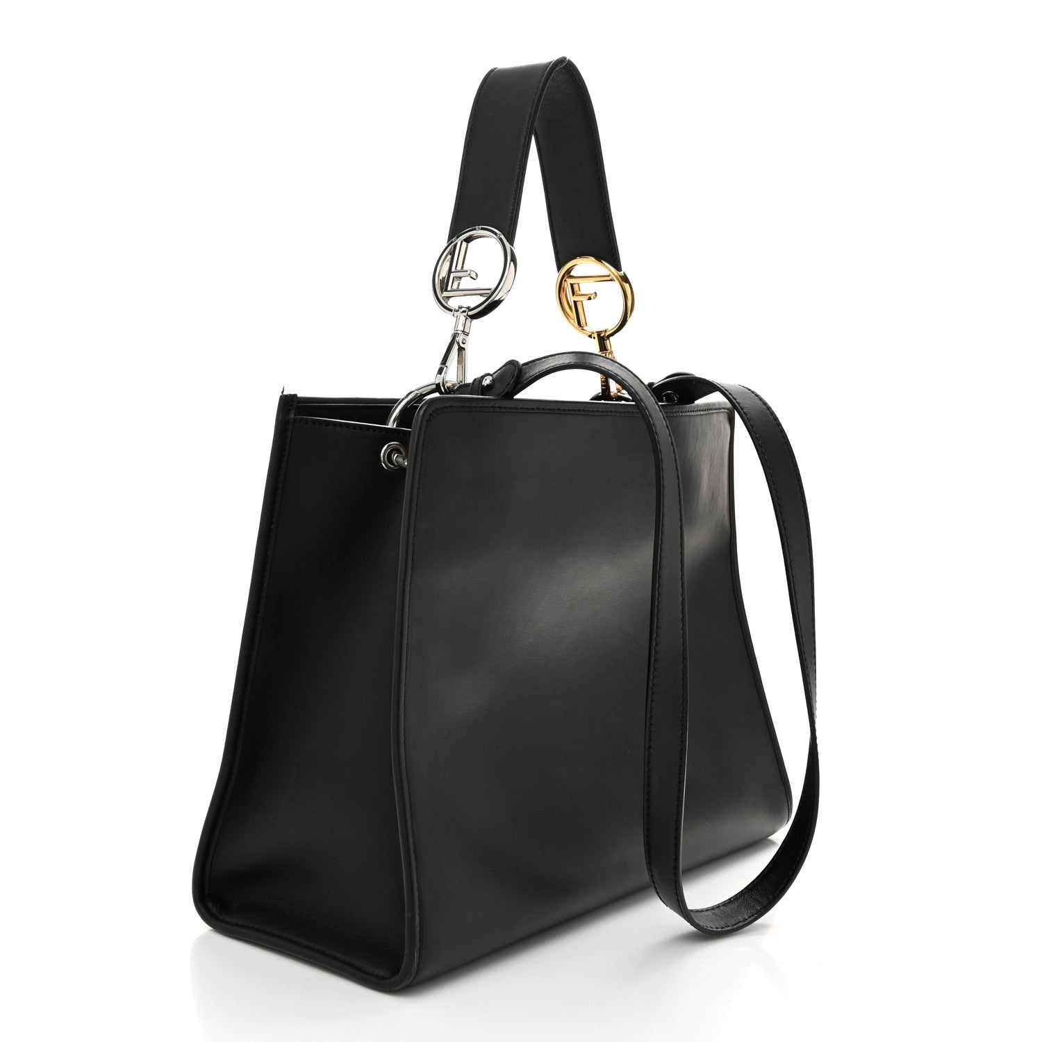 Fendi Vitello Century Opaco F is Fendi Regular Runaway Satchel Black 3 of 12
