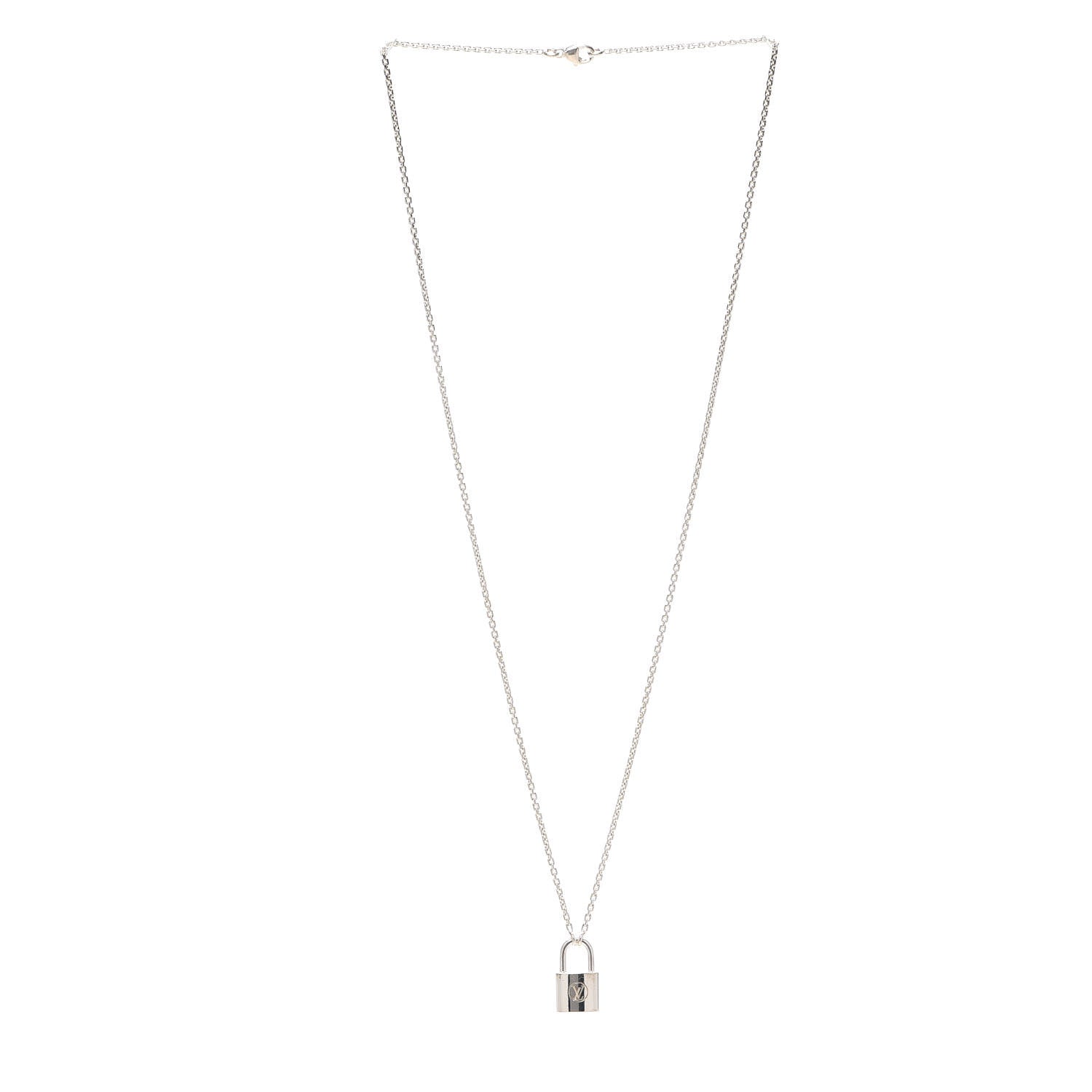 Louis Vuitton Sterling Silver Lockit Necklace 3 of 5