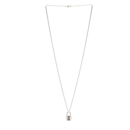 Louis Vuitton Sterling Silver Lockit Necklace 3 of 5