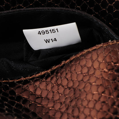 Stella McCartney Metallic Faux Snakeskin Falabella Crossbody Bag Bronze 8 of 8