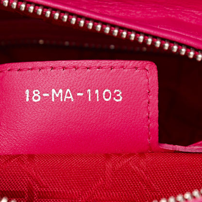 Christian Dior Lambskin Cannage Medium Lady Dior Pink 7 of 9