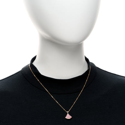 Bulgari 18K Rose Gold Diamond Pink Sapphire Divas' Dream Pendant Necklace 2 of 5