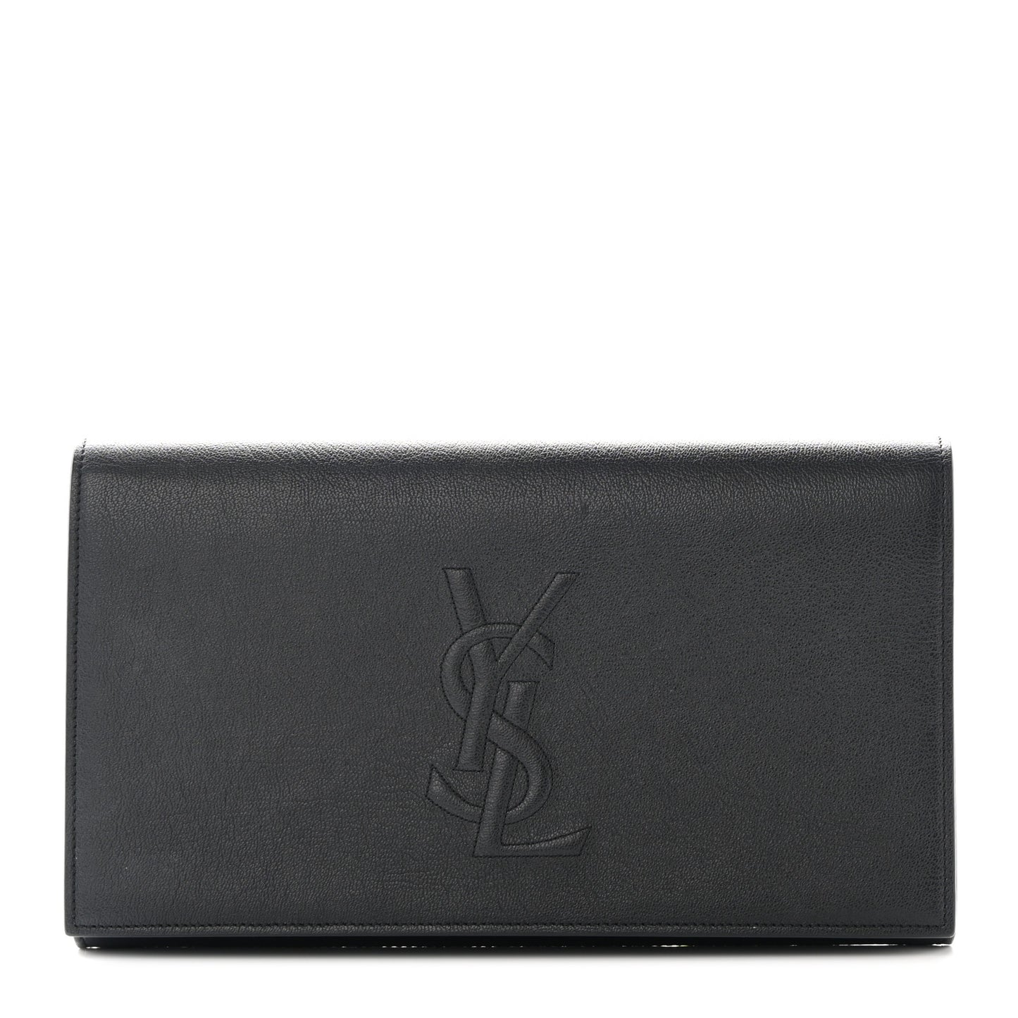 Calfskin Monogram Large Belle De Jour Clutch Black