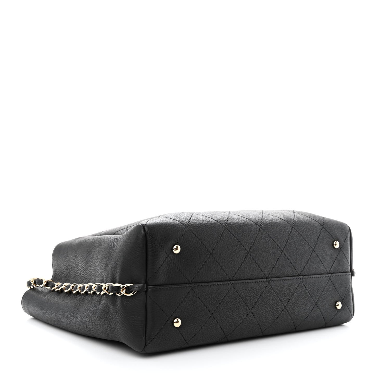Bullskin Stitched Medium Shopping Bag Black