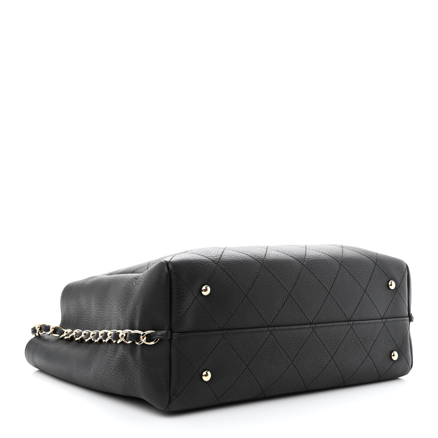 Chanel Bullskin Stitched Medium Shopping Bag Black 4 of 11