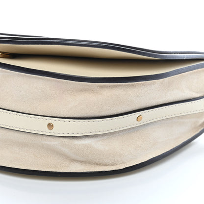Chloe Calfskin Suede Medium Nile Bracelet Bag Off White 8 of 13
