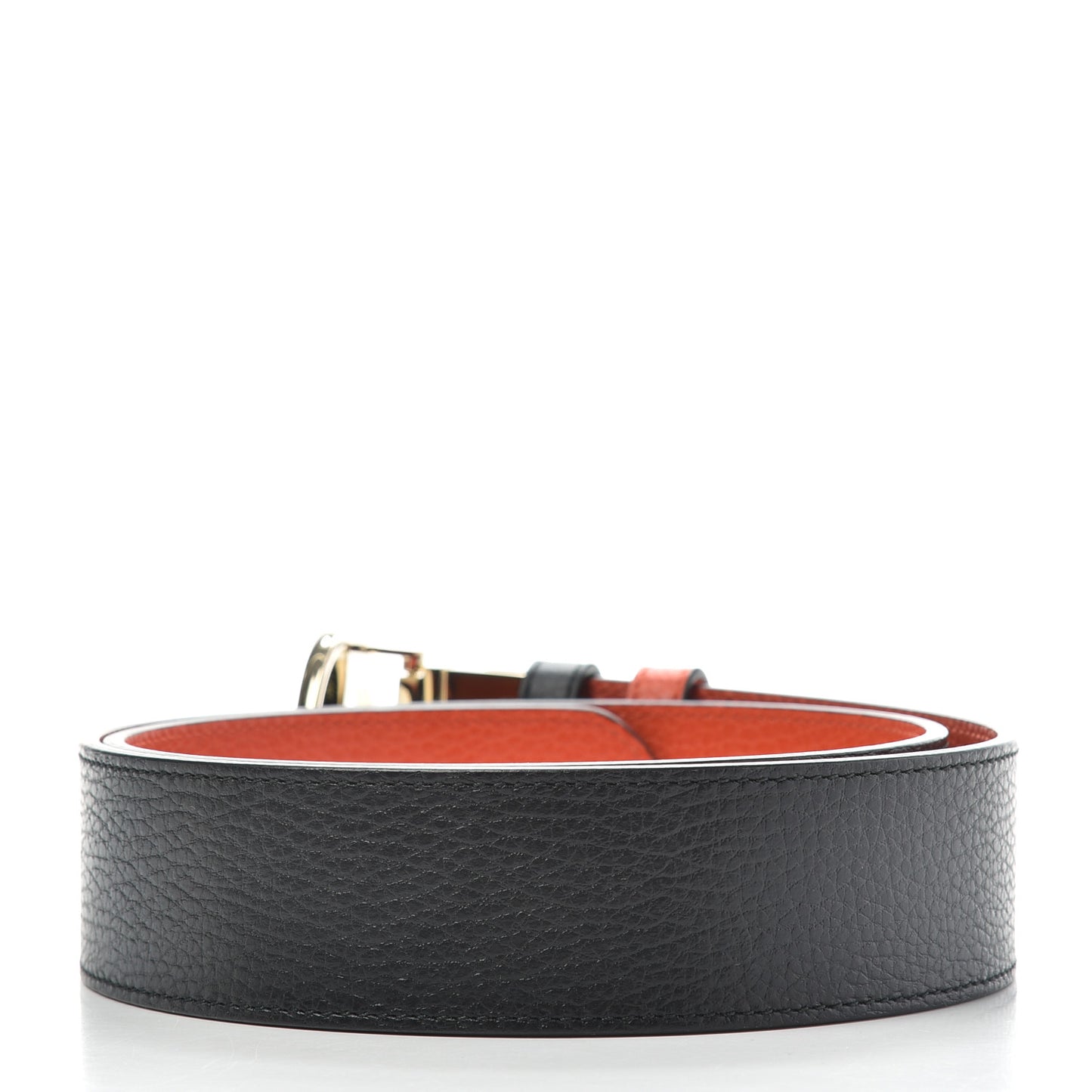 Calfskin 1973 Reversible Belt 85 34 Orange Black