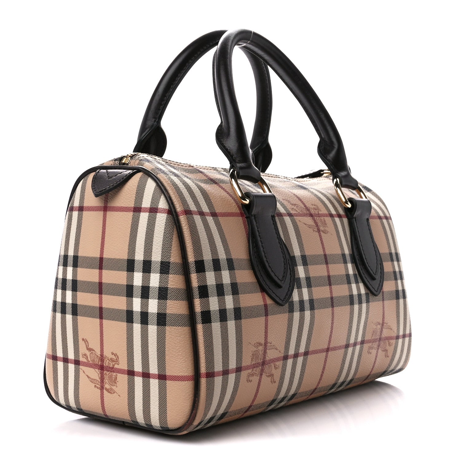 Burberry Haymarket Check Small Chester Bowling Bag Chocolate 3 of 11