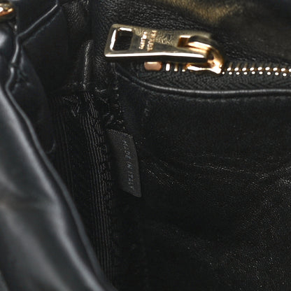 Prada Nappa Re-Nylon Triangle Quilted Patchwork System Flap Shoulder Bag Black 8 of 24
