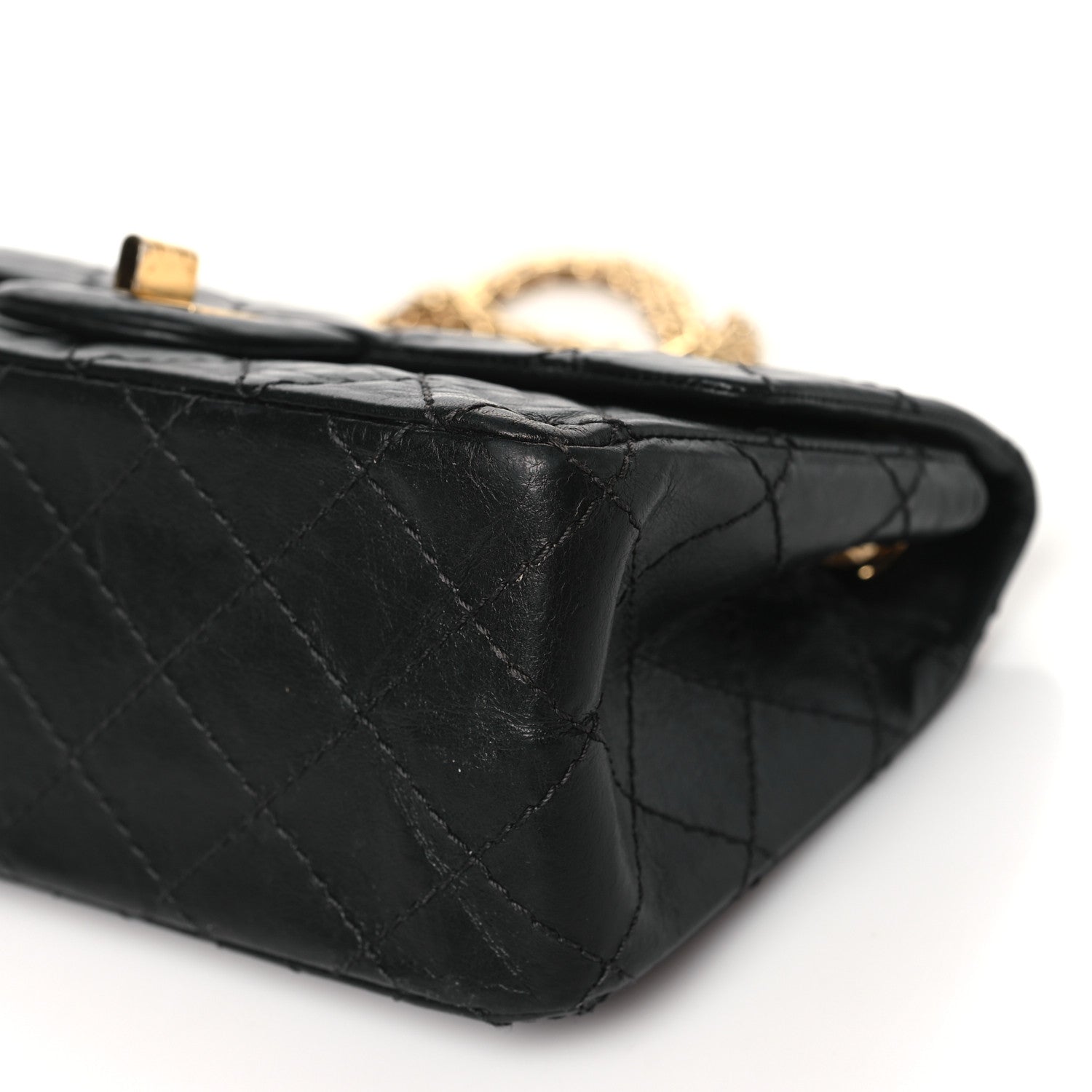 Chanel Aged Calfskin Quilted 2.55 Reissue Mini Flap Black 10 of 10