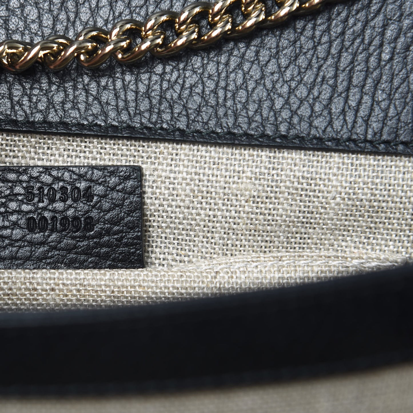 Dollar Calfskin Small Interlocking G Shoulder Bag Black
