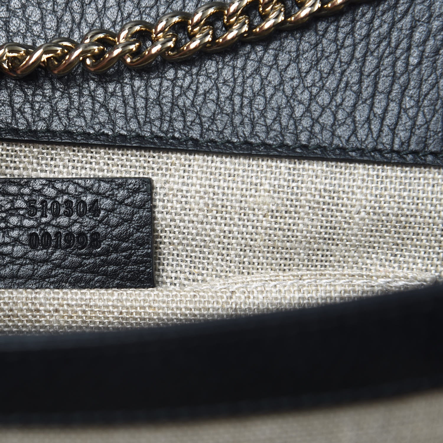 Gucci Dollar Calfskin Small Interlocking G Shoulder Bag Black 7 of 11