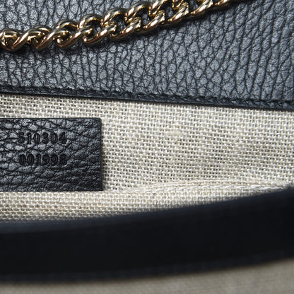 Gucci Dollar Calfskin Small Interlocking G Shoulder Bag Black 7 of 11