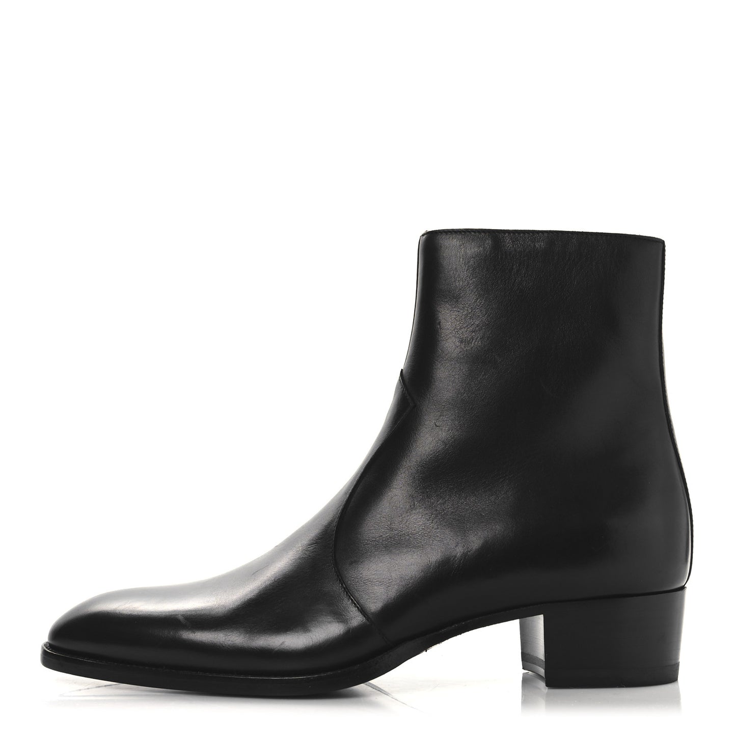 Calfskin Mens Wyatt 40 Zip Boots 42 Black