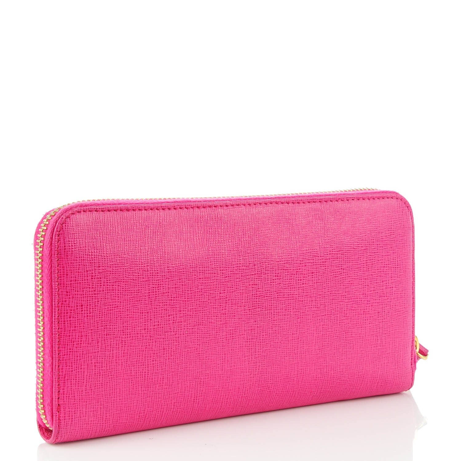Fendi Vitello Elite Zip Around Wallet Ciclamino 3 of 7
