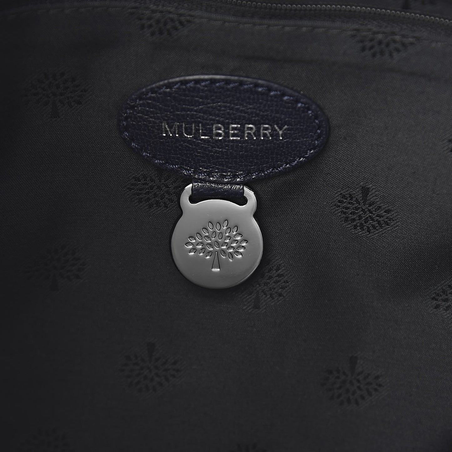 Glossy Goatskin Medium Del Rey Satchel Midnight Blue