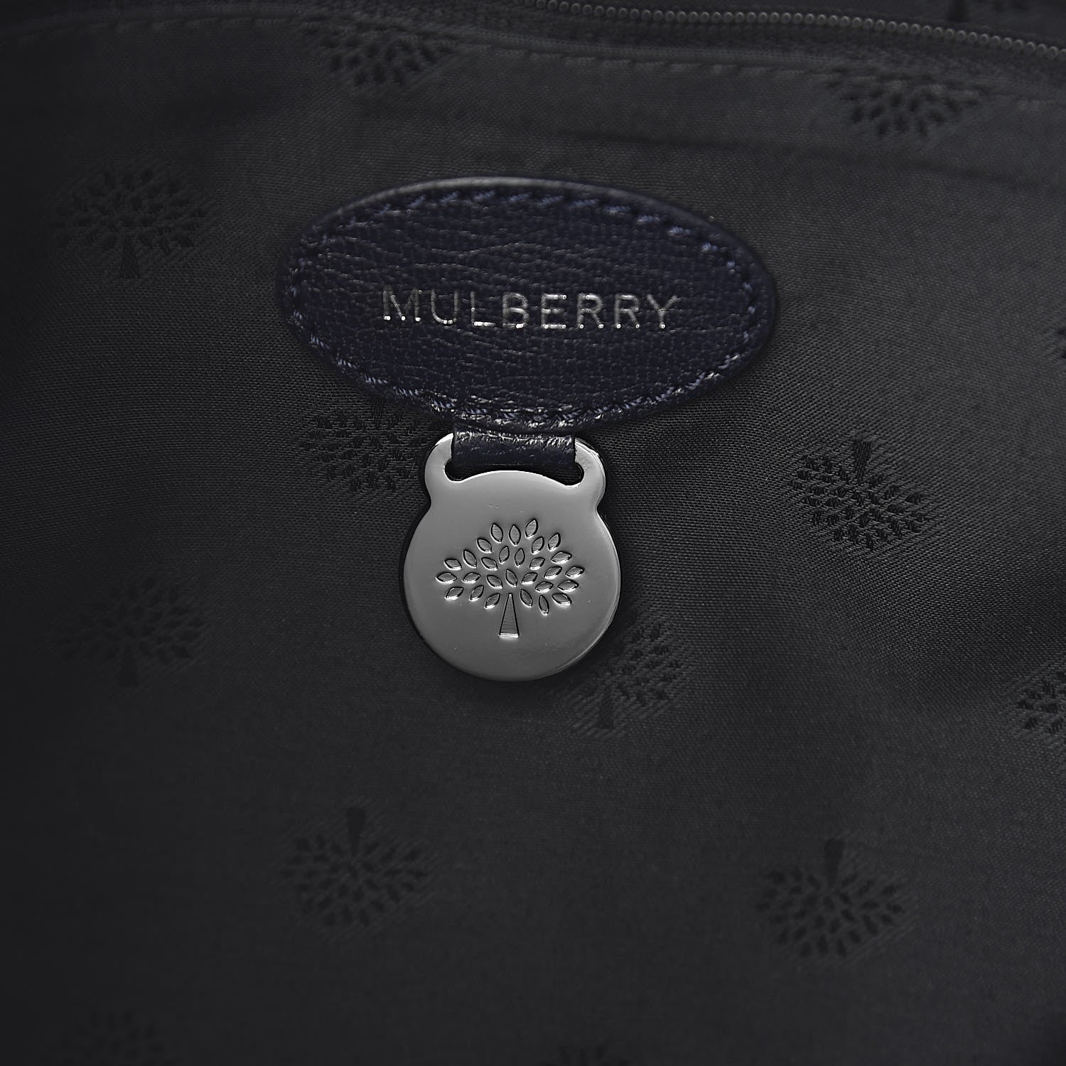Mulberry Glossy Goatskin Medium Del Rey Satchel Midnight Blue 7 of 12